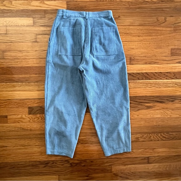 OffOn Clothing baby blue tapered leg menswear wide wale cord trousers. - Picture 8 of 10